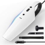 Car , 8000Pa High Power Car Cleaner, DC 12V 120W Strong Suction, Portable Handheld 15 FT Cord with car Clean kit, Mini Wet and Dry Auto , White