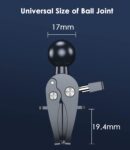 Universal Air Vent Clip for Wireless Car Charger & Car Mount, Ultra Strong Anti-Shake Vent Grip for Most Car Phone Mount Holders with Joint Ball [Diameter 0.67 in (17mm)]
