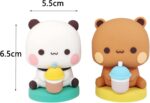 Panda Bear Kawaii Car Decoration Ornament, Dudu Wobble Figure Dashboard Decorations, Cartoon Panda Bear Figure Gift for Children Boys Office Desktop Room Decoration