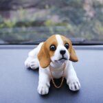 Dog Bobble Head for Car Dashboard, Resin Bobble Head Dog Car Decorations Interior Car Dashboard Decorations Cute Car Decor Ornaments (Beagle)