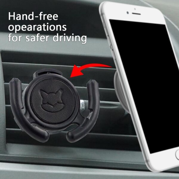 Car Vent Mount Holder 2 Pack - Compatible with - Black Leather Car Mount Made for Grips Collapsible Phone Holder for PopMount - with Clip for Horizontal Air Vent ONLY