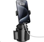 Universal Car Cup Holder Phone Mount | Quick-Extend Retractable Long Arm Design | 360° Full-Range Rotation | Compatible with All Smartphones | Stable, Anti-Shake Design