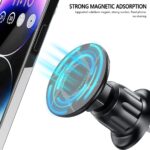 Magnetic Car Phone Holder, 360° Rotation Auto Air Vent Smartphone Holder Mount, Vehicle Interior Cellphone Mount Clip Stand Accessories, Universal for RV, SUV, Truck