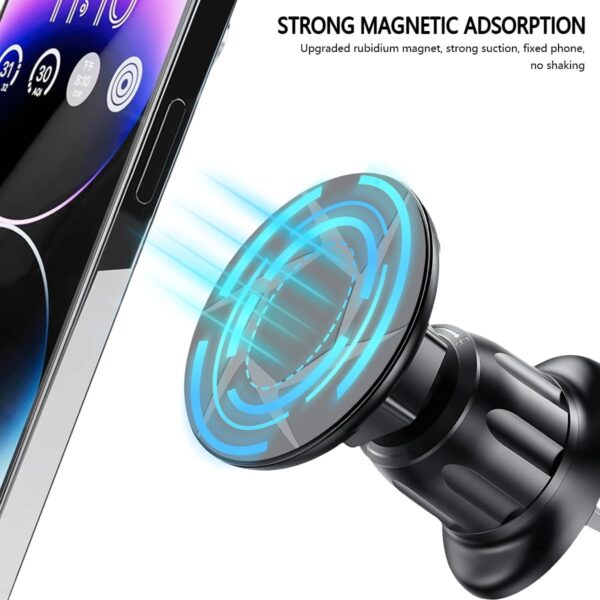 Magnetic Car Phone Holder, 360° Rotation Auto Air Vent Smartphone Holder Mount, Vehicle Interior Cellphone Mount Clip Stand Accessories, Universal for RV, SUV, Truck