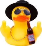 Rubber Duck Car Dashboard Decorations Duck Car Ornaments with Top Hat Sunglasses Cute Prop for Car Accessories, Party Car Decoration Birthday Gift