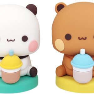 Panda Bear Kawaii Car Decoration Ornament, Dudu Wobble Figure Dashboard Decorations, Cartoon Panda Bear Figure Gift for Children Boys Office Desktop Room Decoration