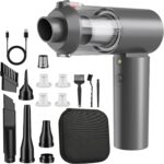 Handheld Car  Cleaner 4-in-1 Mini Portable Wireless 14500PA High Power Compressed Air Dusters Cordless  Cleaners with Brushless for Car Interior and Home