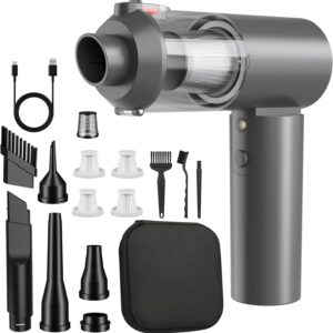 Handheld Car Cleaner 4-in-1 Mini Portable Wireless 14500PA High Power Compressed Air Dusters Cordless Cleaners with Brushless for Car Interior and Home