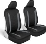 Seat Covers for Cars Trucks SUV – Gray Seat Covers with Waterproof Neoprene Lining, Automotive Car Seat Covers for Front Seats Only, Forros Para Asientos de