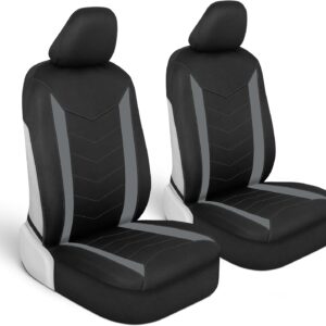 Seat Covers for Cars Trucks SUV – Gray Seat Covers with Waterproof Neoprene Lining, Automotive Car Seat Covers for Front Seats Only, Forros Para Asientos de